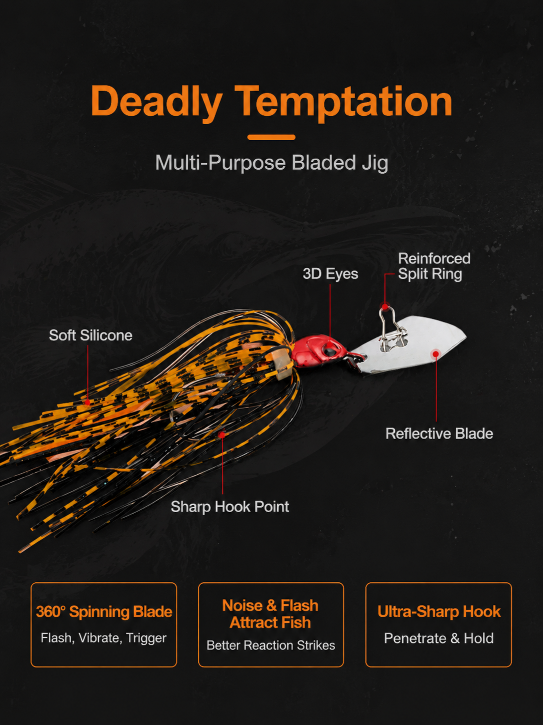 Spinnerbait Lure Set Silicone  - Fishing Lure Blade Bait recensione e prezzo