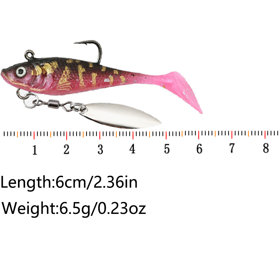 5PCS T-Tail Soft Bait Artifici - Fishing Lure Swimbait recensione e prezzo