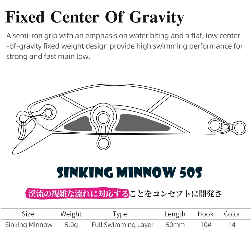 TSURINOYA Sinking Minnow Mini  - Fishing Lure Crankbait recensione e prezzo