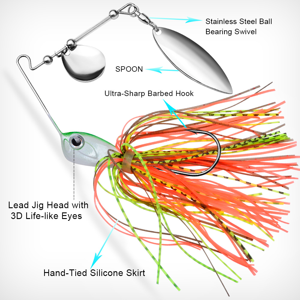 Proberos 10/14g Spinner Bait F - Fishing Lure Blade Bait recensione e prezzo