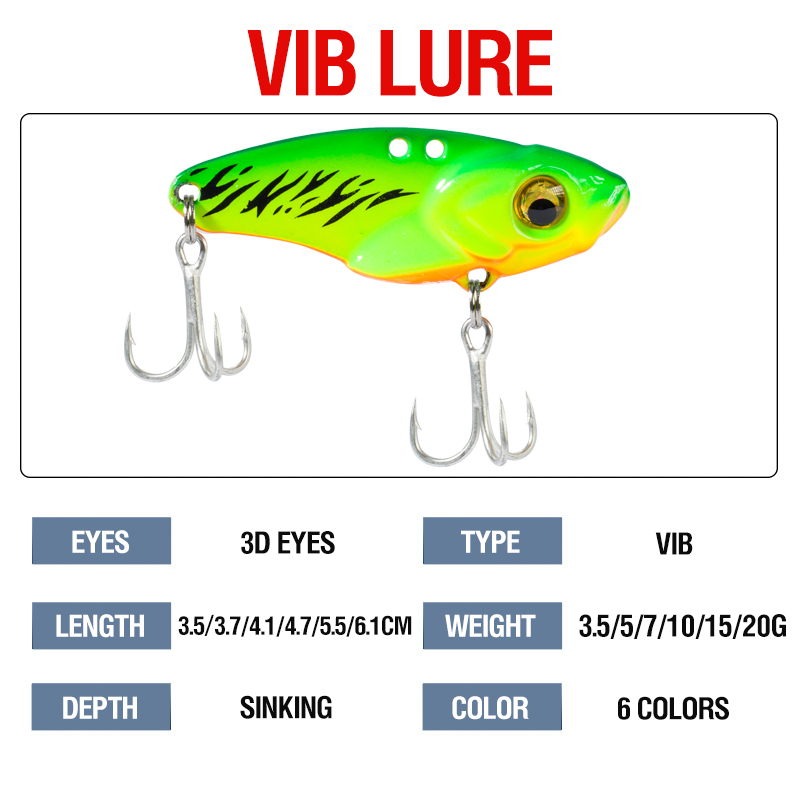 6PCS Metal VIB Lure 5g 7g 10g  - Fishing Lure Swimbait recensione e prezzo