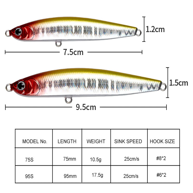 Water Sniper 10.5g 75mm Jerk P - Fishing Lure Jerkbait recensione e prezzo