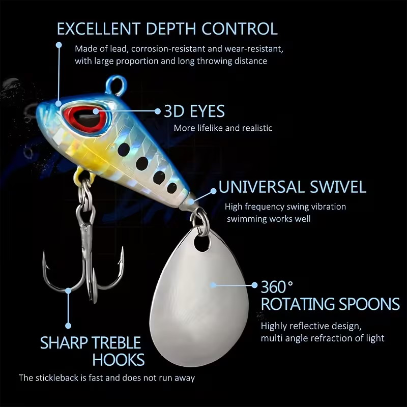 5/6pcs Mini VIB With Spoon Fis - Fishing Lure Crankbait recensione e prezzo