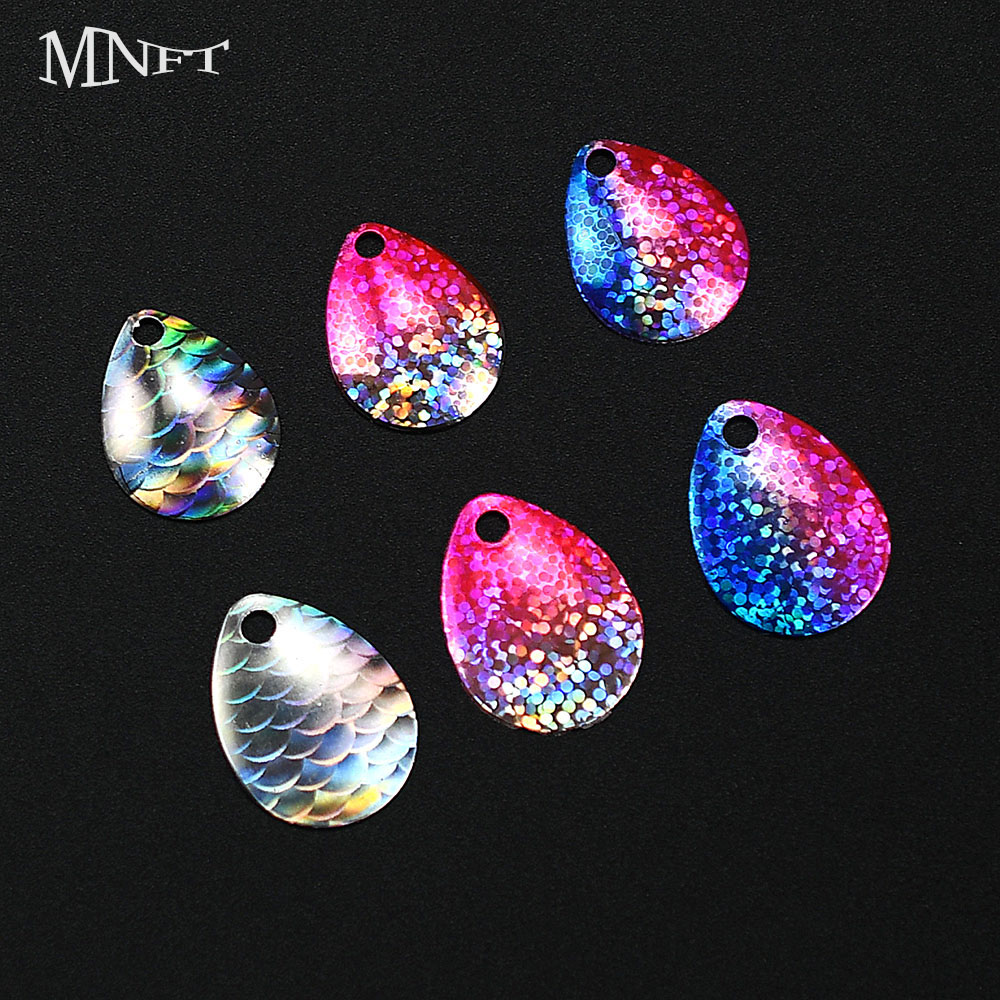 6Pcs Iridescent Fish Scale Spo - Fishing Lure Blade Bait recensione e prezzo