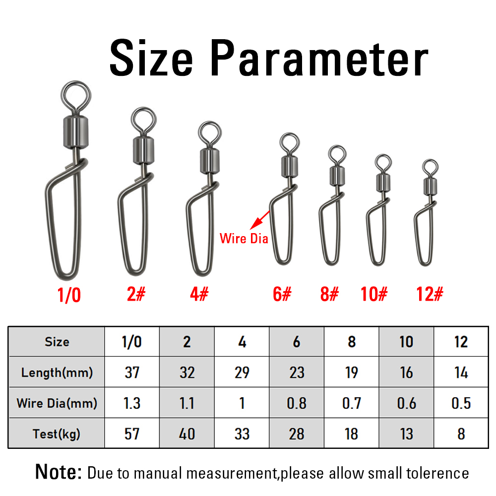 20PCS #12 -1/0 Rolling Swivel  - Fishing Lure Accessories recensione e prezzo