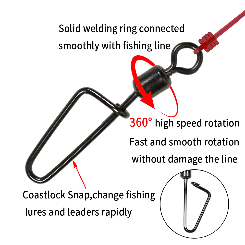 20PCS #12 -1/0 Rolling Swivel  - Fishing Lure Accessories recensione e prezzo