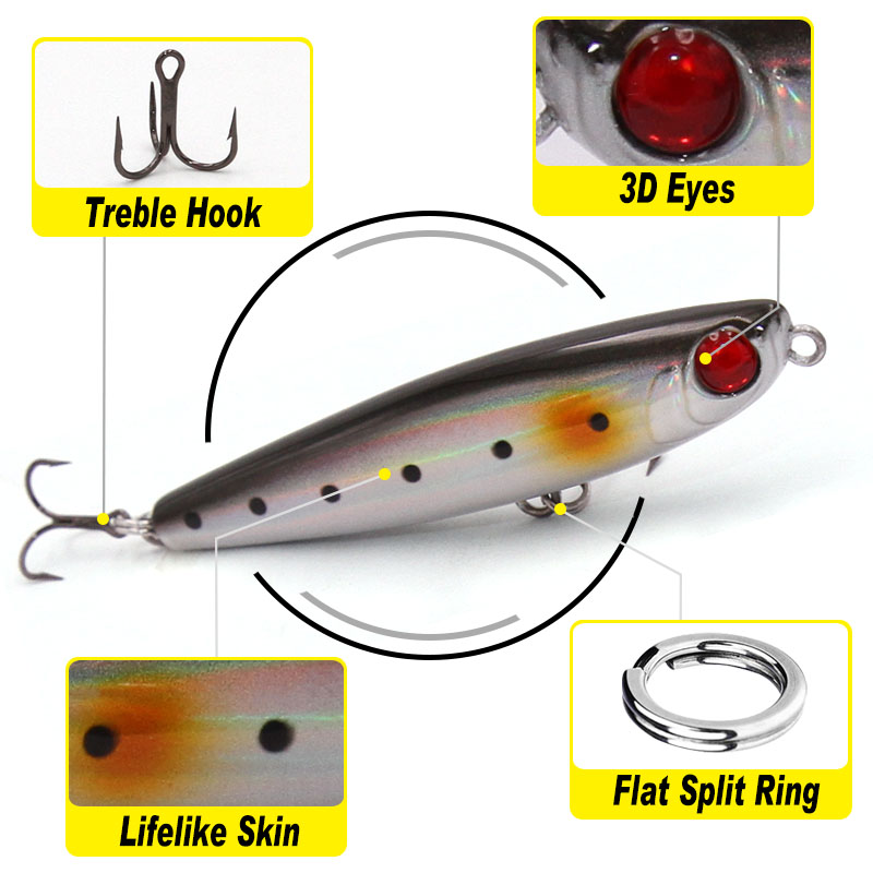 TacklePRO PE05 Pencil lure sti - Fishing Lure Crankbait recensione e prezzo
