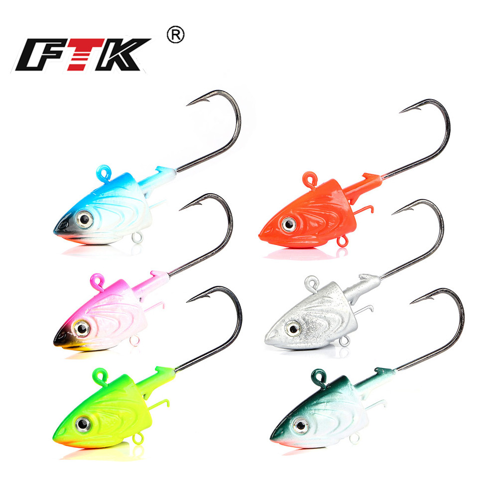 FTK 2PCS Jig Head Fishing Hook - Fishing Lure Soft Plastic recensione e prezzo