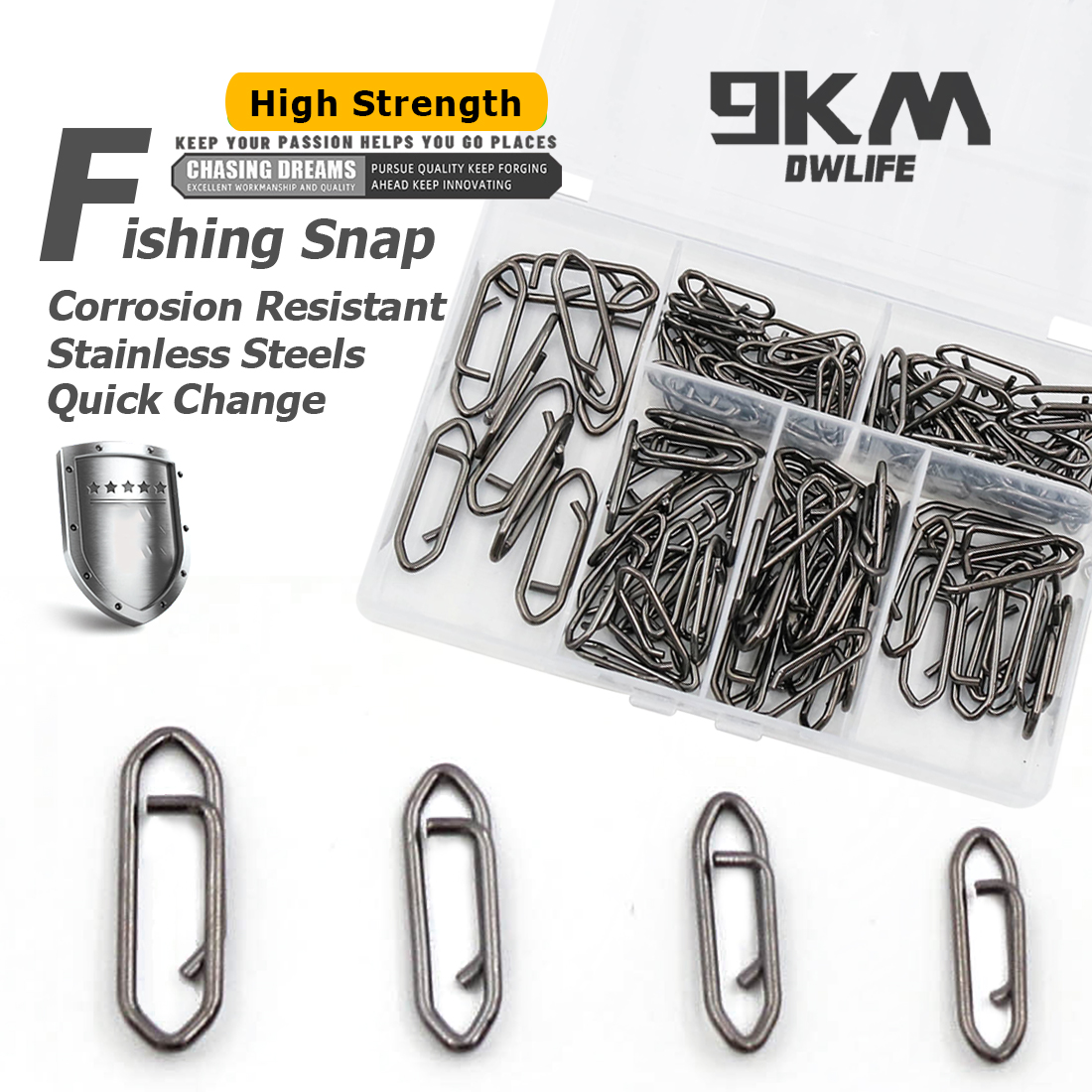 9KM Fishing Snap Kit 110pcs St - Fishing Lure Kit recensione e prezzo