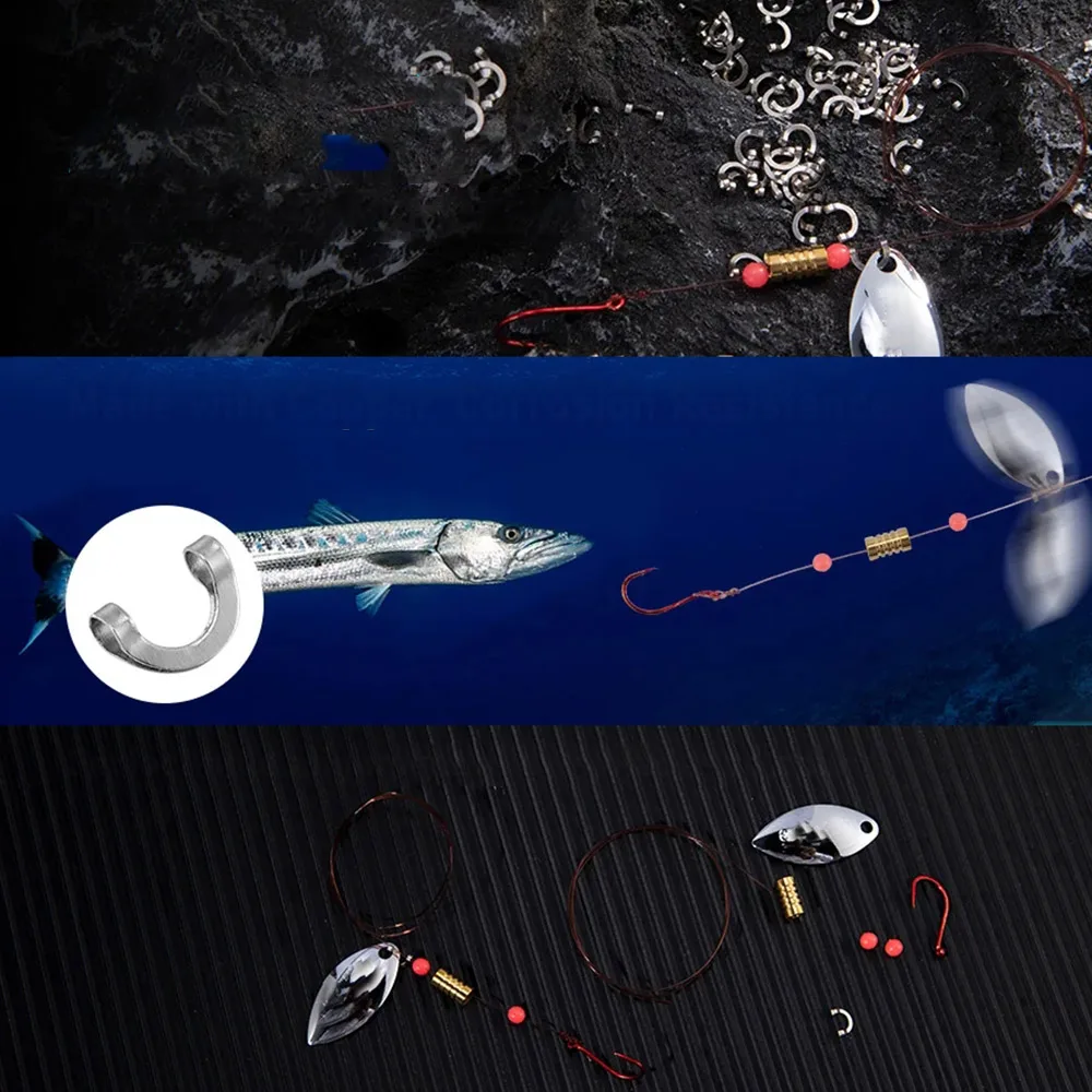 100pcs Fishing U Shaped Fixed  - Fishing Lure Spinner recensione e prezzo